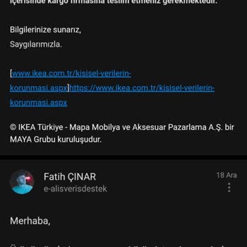 IKEA İade SORUNU-MÜŞTERİ Temsilci BİLGİSİZ-KAFASINA Göre Taklan Mağaza
