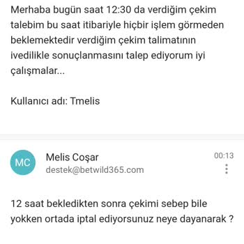 Betwild Sitesinin Para Yatırmamak İçin Oyalama Taktiği