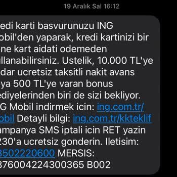 ING 0 Faiz Taksitli Nakit Avans Kullanabileceğimi Bildirip Kullandırmıyor