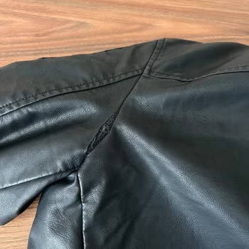 Mavi Deri Ceket Ürün Ayıbı