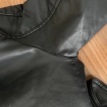 Mavi Deri Ceket Ürün Ayıbı