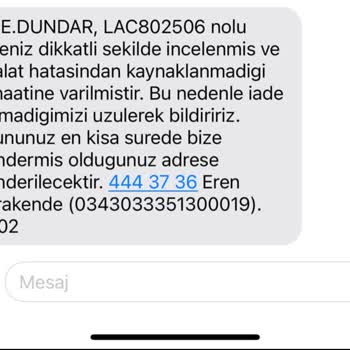 Lacoste Defolu Gönderilen Kazağı Bahane Üreterek İade Almadı.