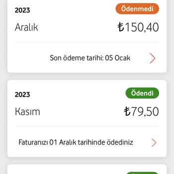 Vodafone Yanlış Faturaya Yansıtması
