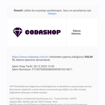 Codashop Acil İletişime Geçin