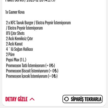 KFC Sipariş İptali 1 Saat Beklettikten Sonra