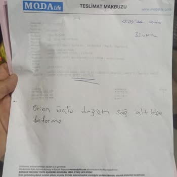 Modalife Kusurlu Ürün Değişimi Hk.