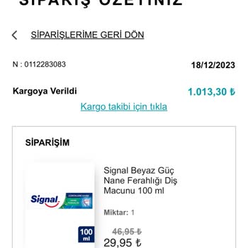 Watsons Ürünlerim Teslim Edilmedi