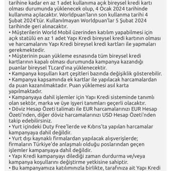 Yapı Kredi Bankası Banka Puan Kampanyası Ve Müşteri Mağduriyeti