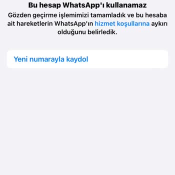 WhatsApp Business WhatsApp Hesabımız Engellendi