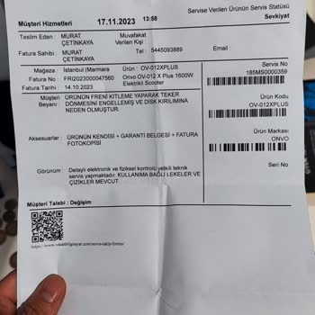 Vatan Bilgisayar Elektrikli Scooter İade