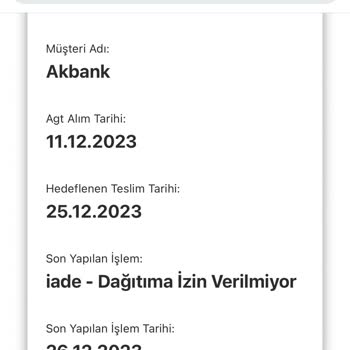 AGT Kurye (aynigunteslim.com) Teslimat Ve İletişim Sorunuyla Karşı Karşıya Kaldım!