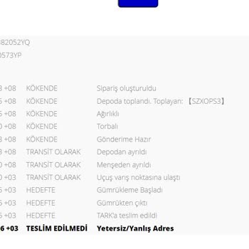 We World Express Adres Yanlış Hatası
