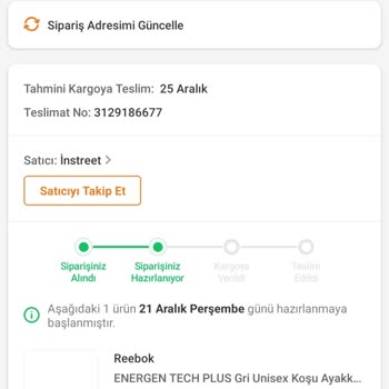 In Street Siparişimi Kargoya Vermiyor, Trendyol Da Sallamıyor.