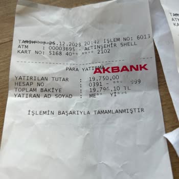 Akbank ATM Paramı Geri Vermiyor