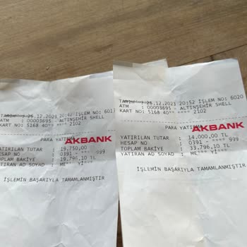 Akbank ATM Paramı Geri Vermiyor