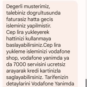 Vodafone Faturalıdan Faturasız Hatta Geçerken Eksik Bilgilendirme