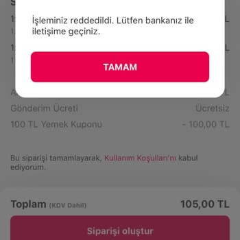 Yemeksepeti Online Ödeme Sorunu Ve Sorumsuzluğu