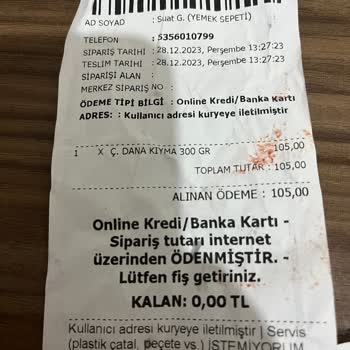 Köfteci Yusuf Kıyma Yerine Yağ Göndermiş