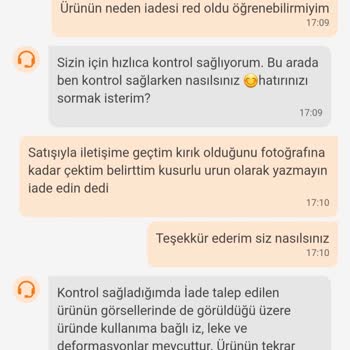 Ova Mağazaları Kırık Yolladığı Ürünü İade Almıyor.