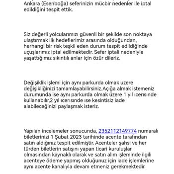 Enuygun.com İptal Edilen Uçak Ücret İadesi Yapılmadı