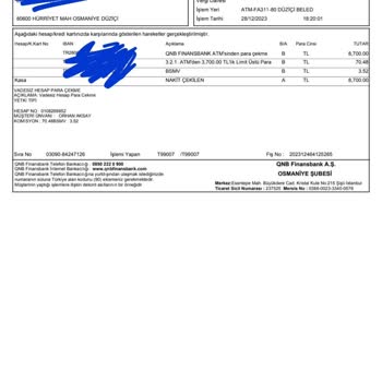 QNB Finansbank Limit Aşım Ücreti Kesintisi
