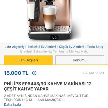 Sahibinden Kahve Makinesi Aldım Ürün Veya Para İadesi Olmadı