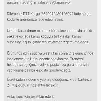 Pure Baby Eksik Ürün Gönderimi