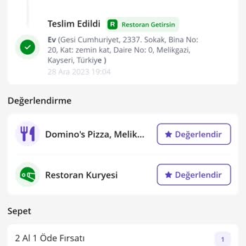 GetirYemek Sipariş Mağduriyeti