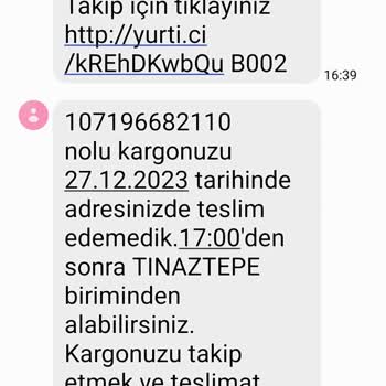 Yurtiçi Kargo Ürünüm Bana Gelmedi