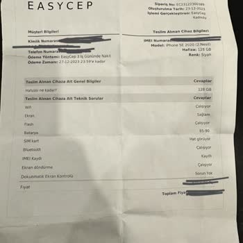 Easy Cep Ödeme Gecikmesi