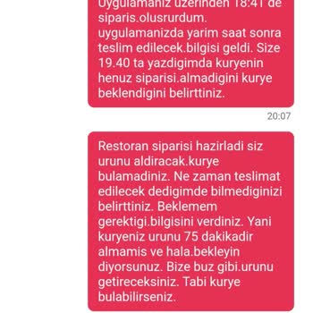 Yemeksepeti Yalan Bilgiler İle İnsanları Oyalıyor.
