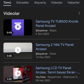 Samsung TU8500 Kronik Panel Arızası Ayıplı Ürün