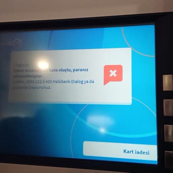 Halkbank ATM Yatırmak İstediğim Arama Alıkoydu