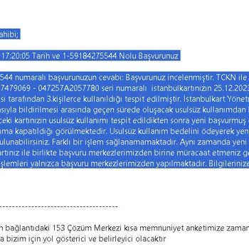 BELBİM (İstanbulkart) Hatalı Usulsuz Kullanım Cezası