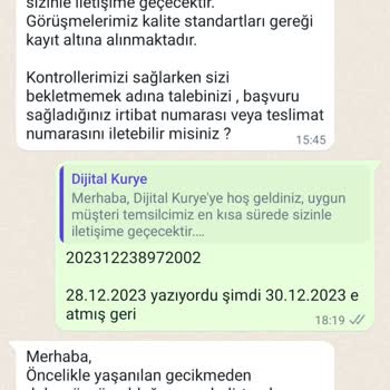 Dijitalkurye.com.tr (kötü Ve Yetersiz Kurye Şirketi)