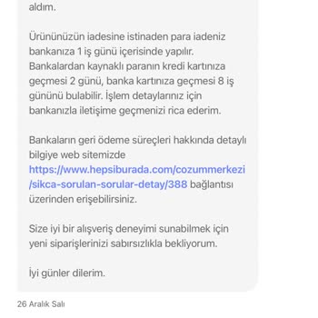 Hepsiburada 1 Ay Sonra Sipariş İptal Etti