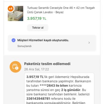 Hepsiburada 1 Ay Sonra Sipariş İptal Etti