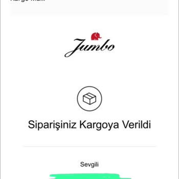Jumbo Siparişim Nerede! Lütfen Bir Zahmet İlgilenin!
