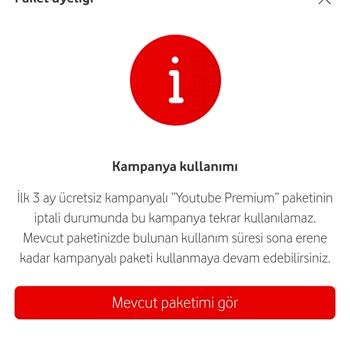 Vodafone Youtube.com Premium İptal Saçmalığı