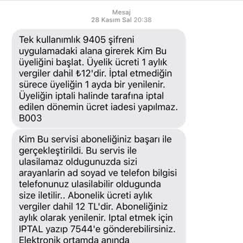 Vodafone "kim Bu" Servis Uyanıklığı