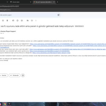 Epic Games İade Süreci İle İlgili Çözüm Arayışı