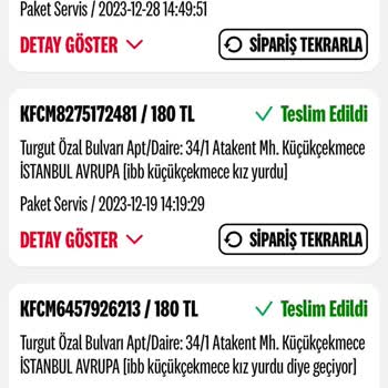KFC Paramı İade Etmiyor