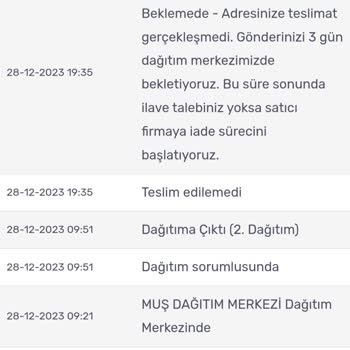 KARGOMsende Kargo Geri İade Edildi