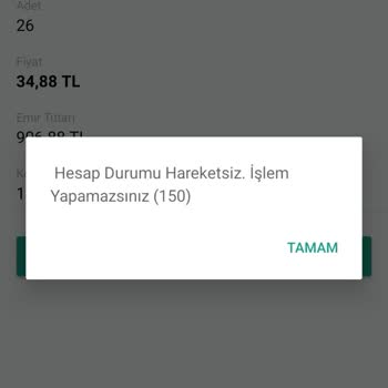 Kuveyt Türk "Hesap Durumu Hareketsiz " Hatası