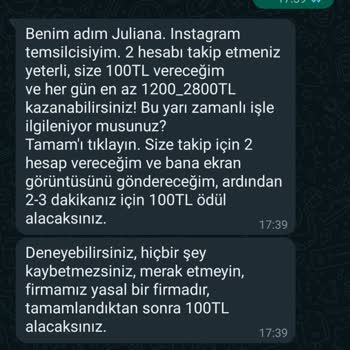 Görev Yap Para Kazan WhatsApp'tan Instagram Görevi