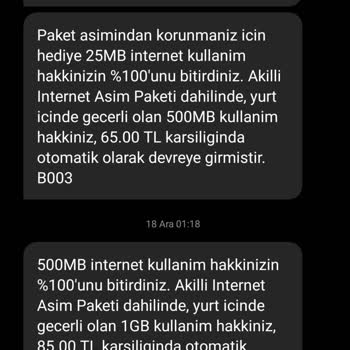 Vodafone Haksız Fatura Yükü Ve Otomatik Paket Yenilemesi