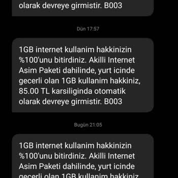 Vodafone Haksız Fatura Yükü Ve Otomatik Paket Yenilemesi