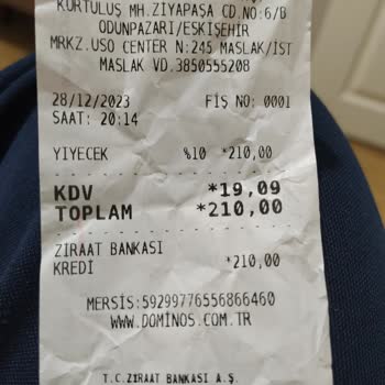 Domino's Pizza Dan Asla Sipariş Verilmemeli