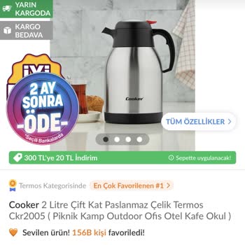 Cooker Termos 2 Litrelik