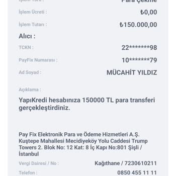 PayFix Çekim İşlemi Sorunu